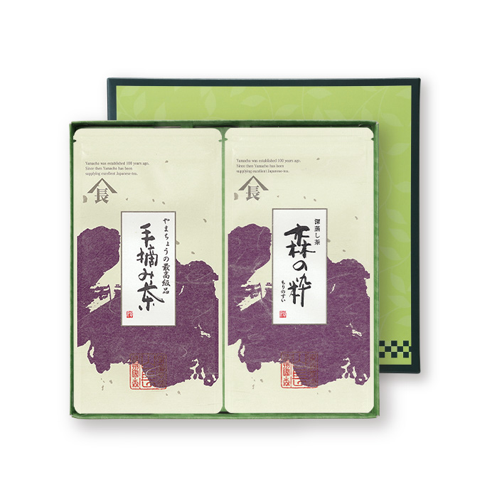 新茶　深蒸し茶2枚箱入 新たくみ(手摘み・粋)