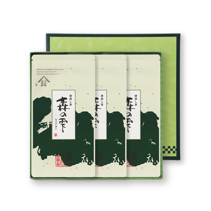 深蒸し茶3枚箱入 森の雫