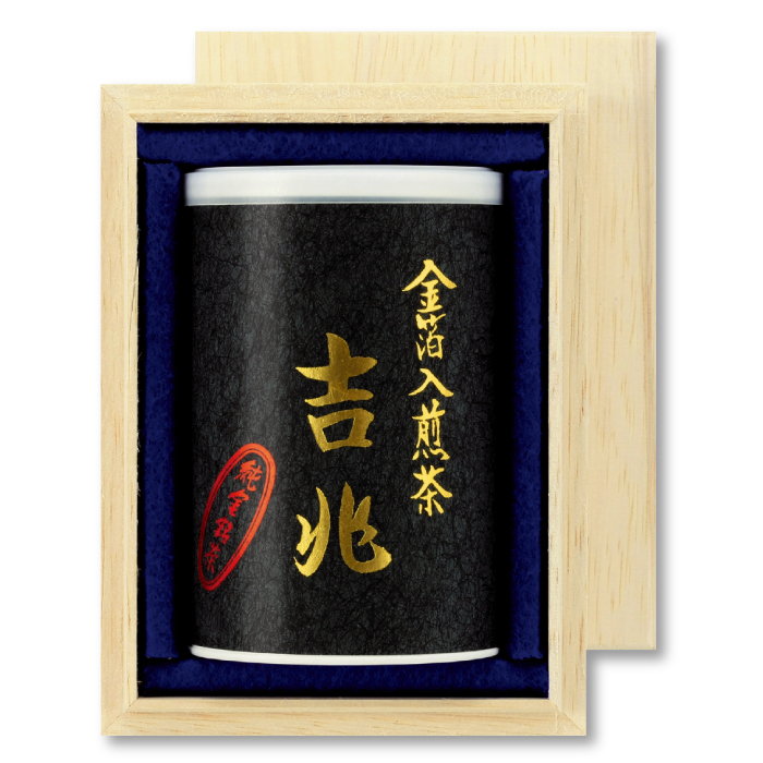 深蒸し茶箱入　金箔入銘茶 吉兆