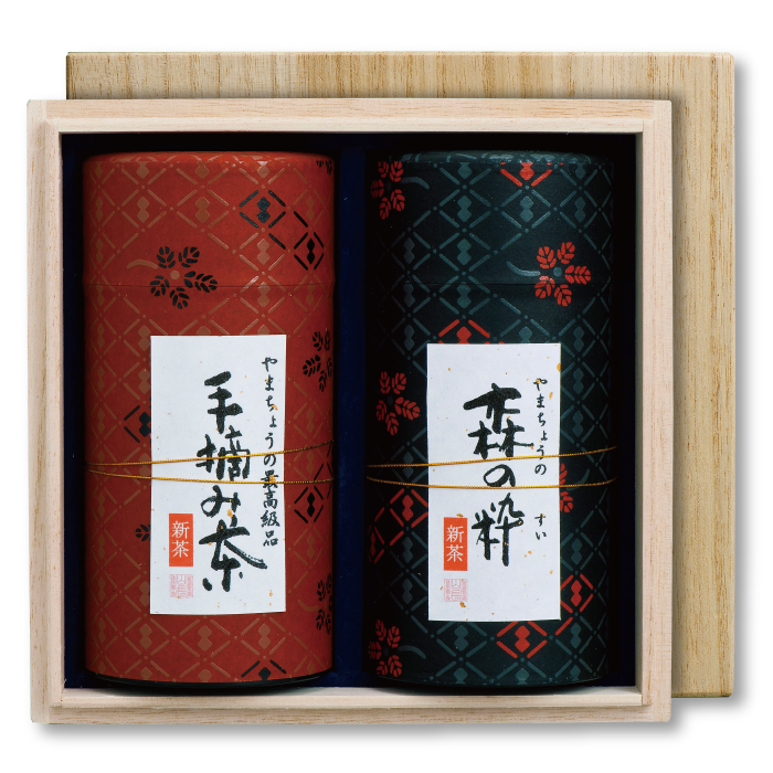 新茶　深蒸し茶2缶入　新極みセット(手摘み茶・粋)
