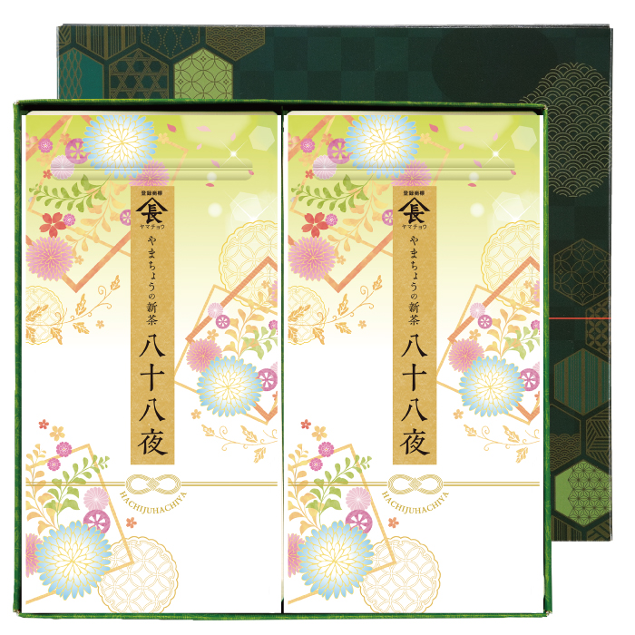 新茶限定　深蒸し茶2枚箱入　八十八夜-2
